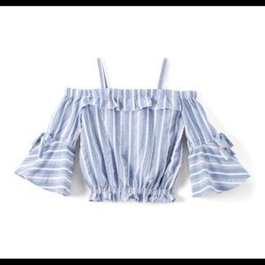 NWOT girls bebe off the shoulder top